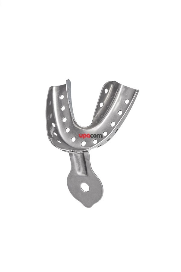 Ложка оттискная стоматологическая металлическая, для нижней челюсти, №1, 73х52 мм